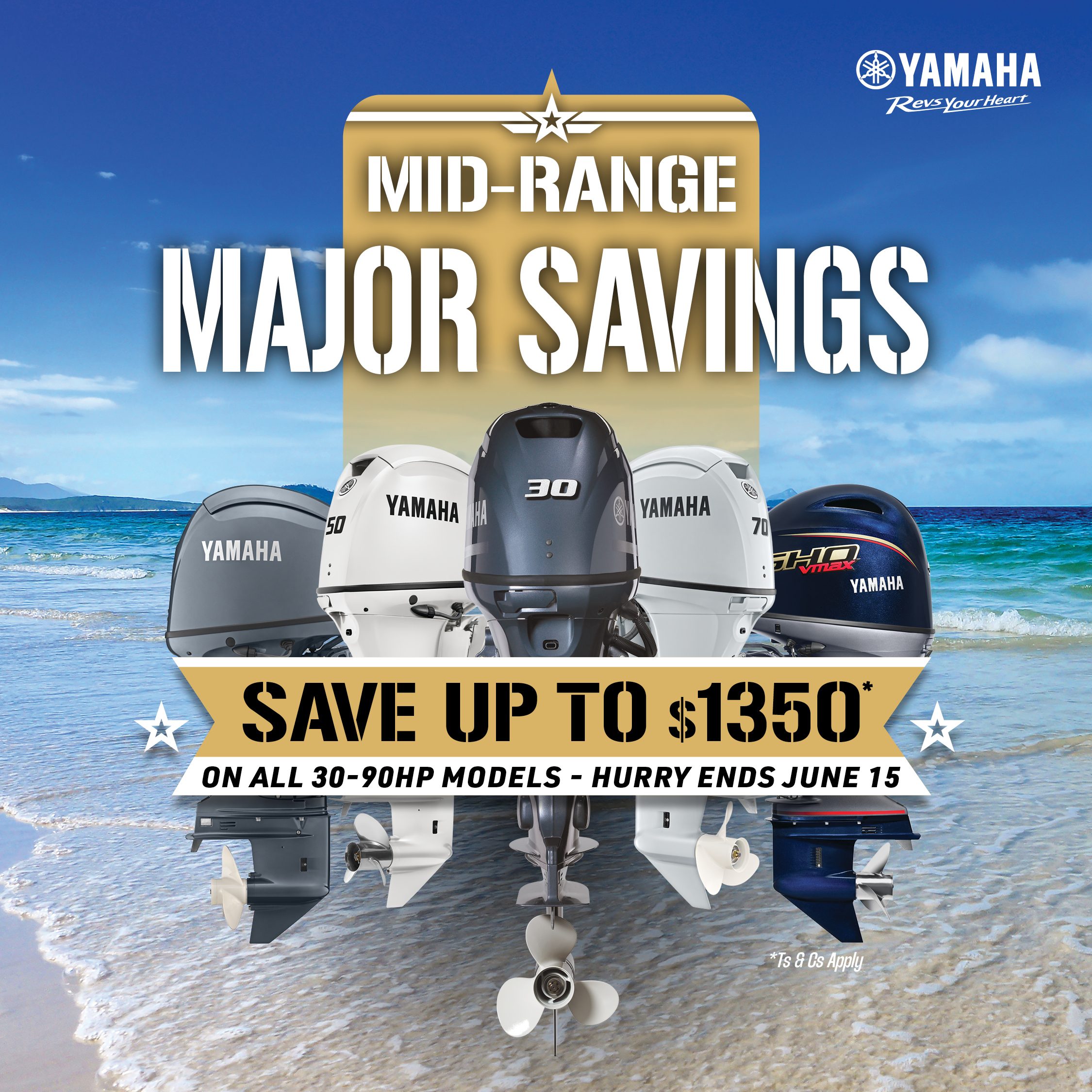 Yamaha Mid Range Major Savings Up to $1350